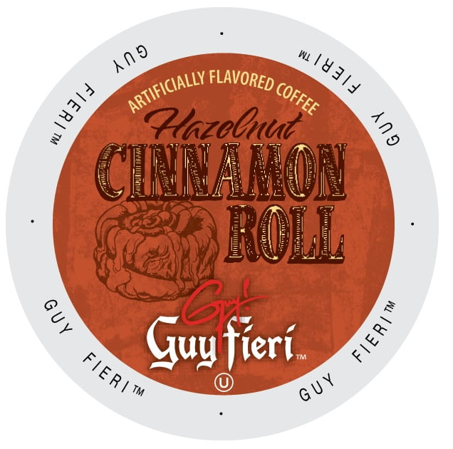 Guy Fieri Coffee Hazelnut Cinnamon Roll, Single Serve Cup Portion Pack