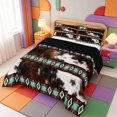 thumbnail image 2 of Erosebridal Cattle Pattern Full Size Comforter Sets,Western Cowhide Bedding Comforter Set,Black Reversible,3 Pieces,1 Comforter and 2 Pillowcases, 2 of 7