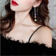 thumbnail image 2 of QQTDFG 925 Silver Tassel Earrings Drop Dangle Women Crystal Wedding Jewellery A Pair-Silver, 2 of 4