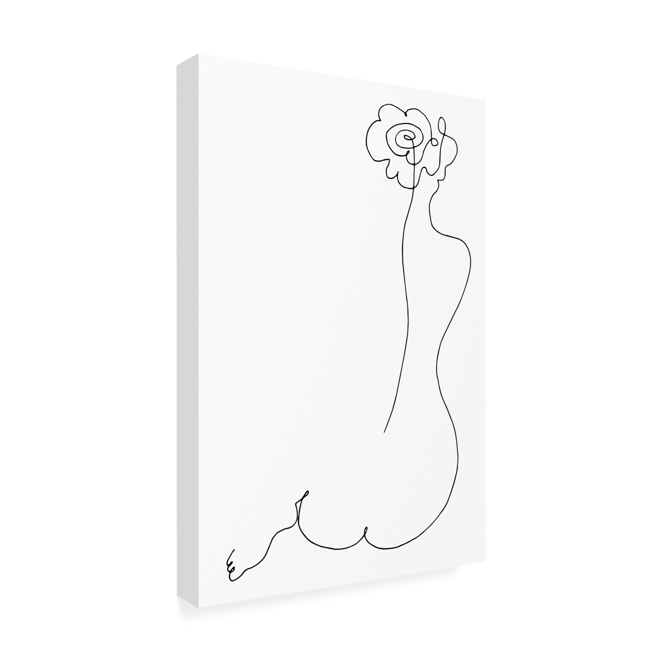 Canvas Wall Art - Pictufy Studio Ii 'Rose Back' Wall Art for Living Room, Bedroom, or Office Décor by Trademark Fine Art - 12 x 19 Inches