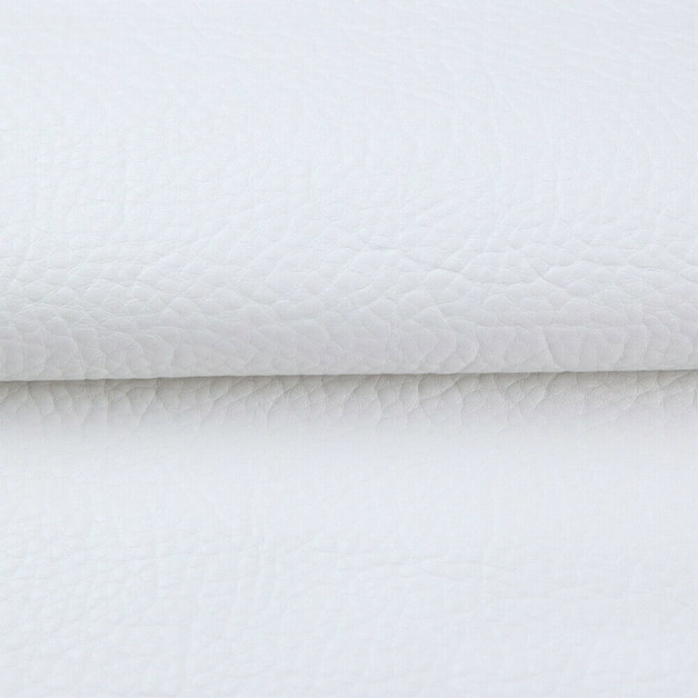 White And Off-White - Leather Grain Upholstery Vinyls