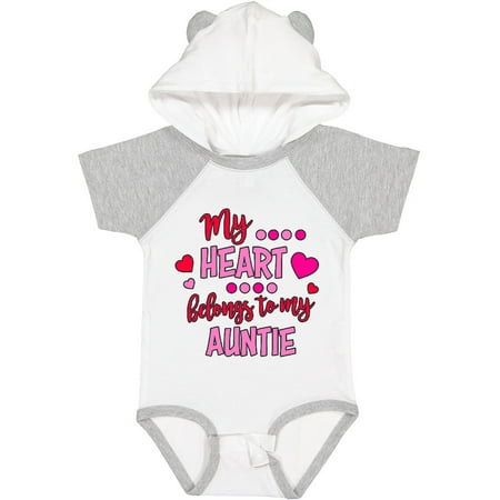 

Inktastic My Heart Belongs to My Auntie Boys or Girls Baby Bodysuit