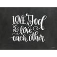 thumbnail image 2 of Imperfect Dust 18x15 Gold Ornate Wood Framed with Double Matting Museum Art Print Titled - Love God and Each Other, 2 of 4