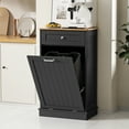 thumbnail image 4 of HARIPUL Single Tilt Out Trash Cabinet for 13 Gallon Waste Bin, Free Standing Kitchen Trash Can Cabinet with Drawers, Black, 4 of 8