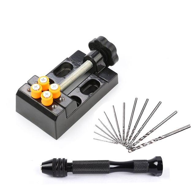 Riwesomey Micro brocas helicoidales, tornillo de banco, herramientas rotativas multiusos para carpintería, diseño antideslizante, llavero de plástico Kits y herramientas para tallar Tipo 5 Riwesomey TO007927-05