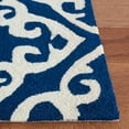 thumbnail image 3 of Safavieh Easy Care Jace Geometric Polyester Area Rug, Navy/Ivory, 6' x 6' Square, 3 of 11