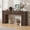 Brown, variant on Frmobepts 63-Inch Wooden Foyer Table with with 2 Hidden Drawers and Side Cabients, Farmhouse Console Table for Living Room, Hallway, Entrance, Easy Assembly, Oak