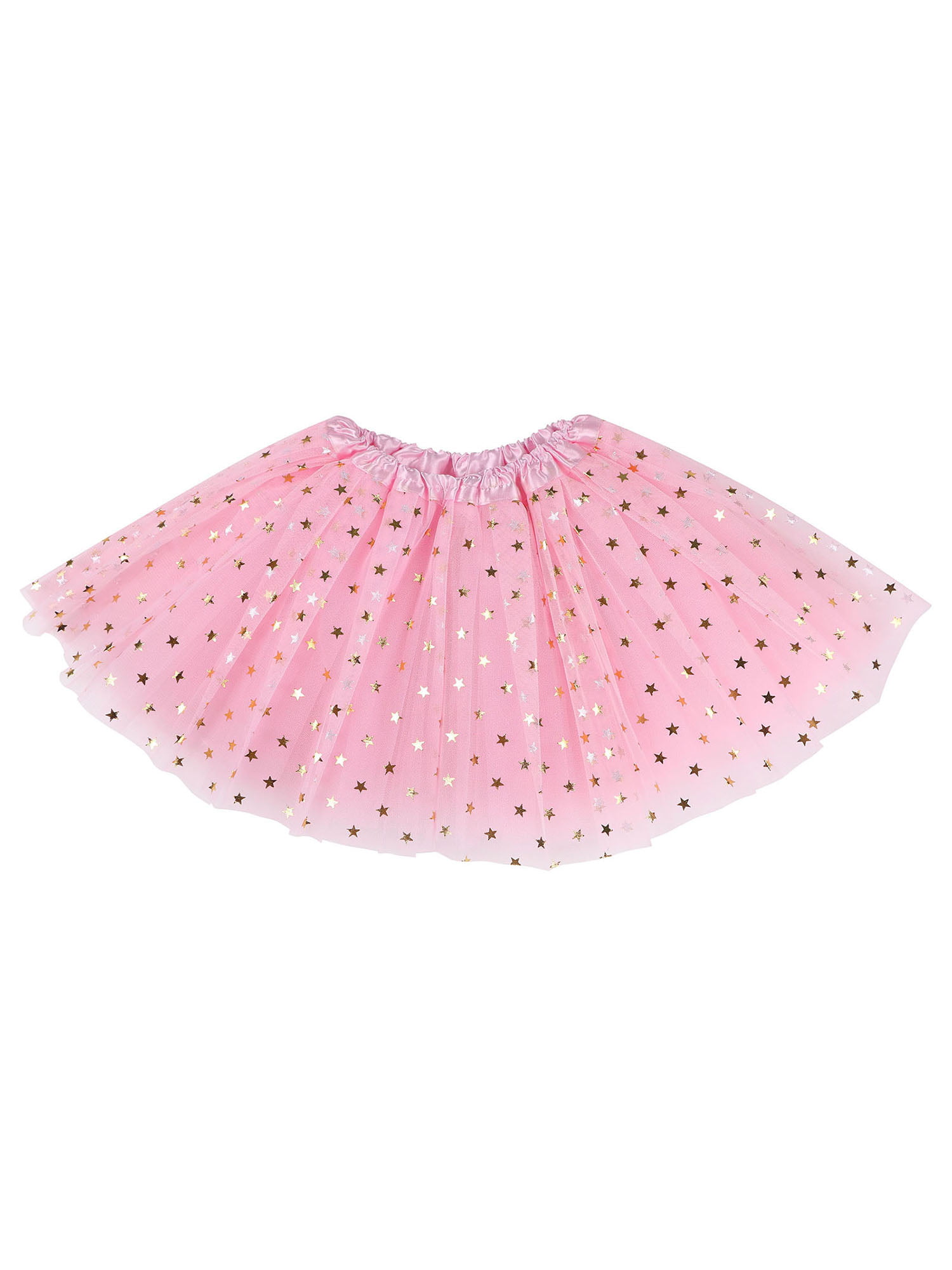 Girls 4 Layered Tulle Dress-Up Princess Fairy Tutu Skirt,Light Pink ...