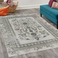 thumbnail image 2 of Floral Decorative Rug, Flourish Leaves and Petals in Ethnic Folk Style Spring Themed Ornamental, Quality Carpet for Bedroom Dorm and Living Room, 6 Sizes, Pale Grey, by Ambesonne, 2 of 4