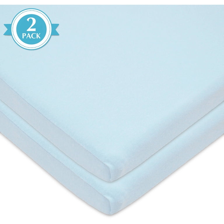 American Baby Company Fitted Bassinet Sheets, 2-Pack, Blue photo 2