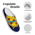 thumbnail image 5 of Disketp PLANETA EN FORMA DE PIZZA Women's Men's Slippers Plush Slip-On House Slipper for Winter Indoor Soft Cushion Non-slip Fluffy Slides Slippers-35/36, 5 of 7
