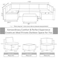 thumbnail image 2 of Gotland 7 Piece Patio Conversation Set,Rattan Wicker Outdoor Furniture Patio Sectional Sofa(Grey), 2 of 7