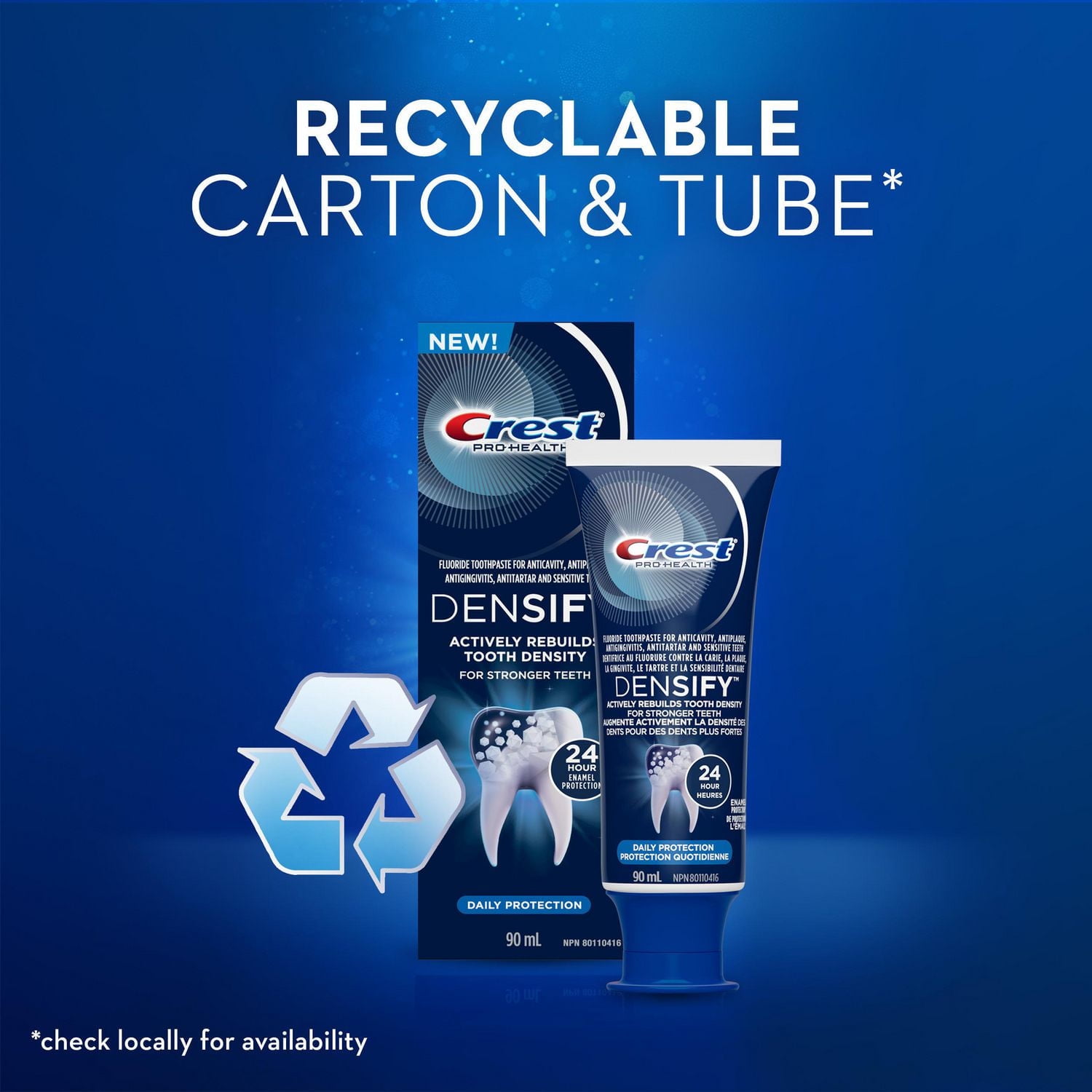 Crest Pro-Health Densify Daily Protection Toothpaste, 90mL