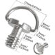 thumbnail image 2 of 4 pieces 1/4 inch camera mounting screw tripod screw threaded with stainless steel material, 2 of 5