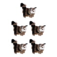 thumbnail image 3 of serony Soft Simulation Cats Plush Stuffed Animal Home Decor Kids Birthday Gift toy Model Gray 12x6x12cm 5Set, 3 of 6