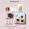 thumbnail image 3 of Cámara instantánea de 48MP cámara de vídeo para niños cámara de 1080P para niños pequeños con 3 rollos de papel fotográfico regalos para niñas niños cumpleaños vacaciones viajes, 3 of 8
