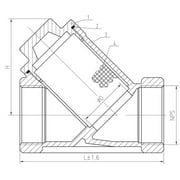 3/4 Inline Y Filter Fitting 200 Micron 80 Mesh 304 Stainless Steel Strainer