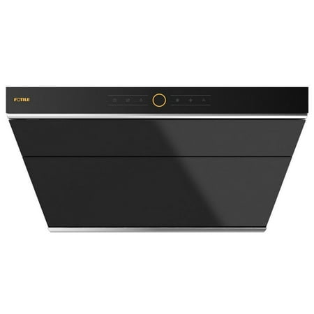 FOTILE Slant Vent Series 30  850 CFM Under Cabinet or Wall Mount Range Hood with 2 LED lights and Touchscreen in Silver Grey Tempered Glass