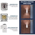 thumbnail image 6 of Luxrite Dusk to Dawn LED Outdoor Wall Light, 10", Up and Down Light, 3CCT, Wall Sconce, 15/20/24W, Dimmable, IP65, ETL, 6 of 7