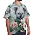 thumbnail image 2 of Koala Men's Short Sleeve Poplin Shirts with Spread Collar Tops, Casual Printed Button Down Short Summer Beach Shirts for Men and Women, 2 of 6