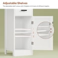 thumbnail image 5 of TEENFON 67" Tall Kitchen Pantry Cabinet with Barn Doors, Drawer & Adjustable Shelves, Farmhouse Food Storage Organizer for Kitchen, White, 5 of 7
