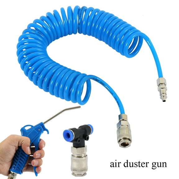 ODOMY Air Duster Blow Gun Heavy Duty Air Duster Truck Lorry Van Dust 5 Metre Recoil Cleaning Hose Tools