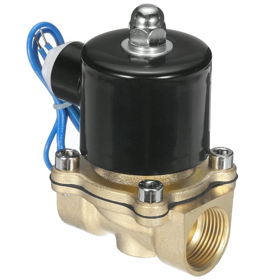 Brass Electric Solenoid Valve, 3/4" NPT 12V DC Air Valve Normally Closed Water Gas Fuel Diesel Oil