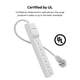 thumbnail image 5 of Protector contra sobretensiones Power Strip Belkin, 6 salidas, 720 julios, blanco, 5 of 5