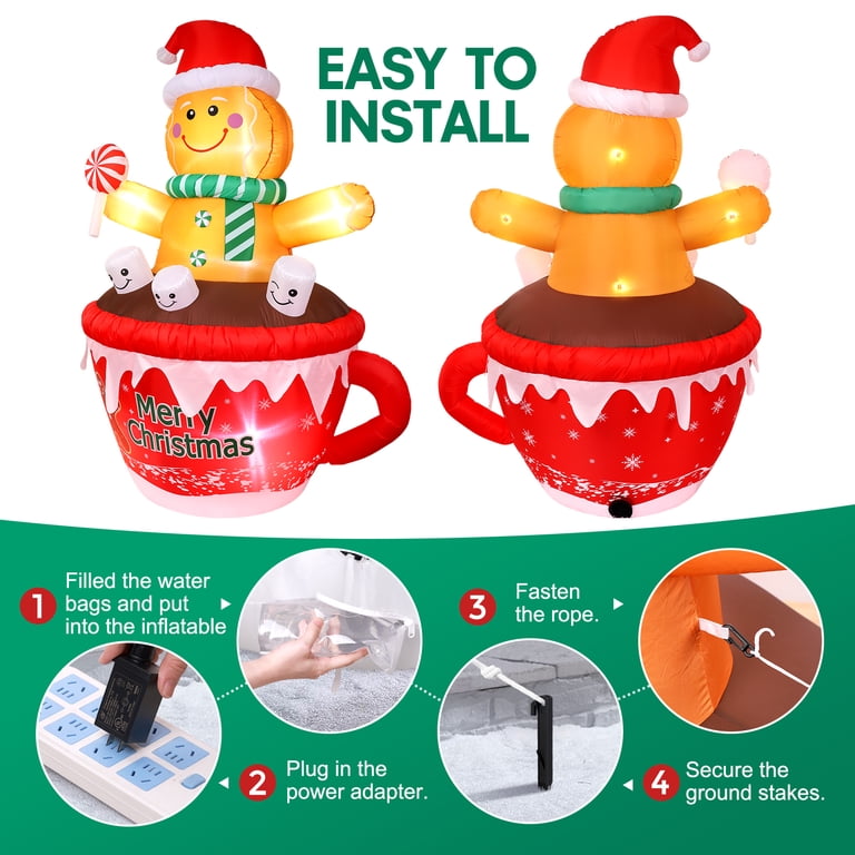 Ayieyill 7FT Inflatables Christmas Outdoor Decoration Cup