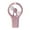 Pink, variant on Pink 6.5In Handheld Fan Usb Rechargeable 3 Wind Levels Silent Powerful With Base Portable Strong Wind Compact Lightweight Personal Cooling For Home Office