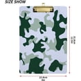 thumbnail image 3 of FMSHPON Fun Summer Green Camo Clipboard Hardboard Wood Nursing Clip Board and Pull for Standard A4 Letter 13x9 inches, 3 of 5