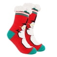 thumbnail image 2 of Fulijie Adult Christmas Holiday Socks Colorful Indoors Striped Slipper Socks Fleece Knit Thick Warm Christmas Socks, Socks for Women, Mens Socks, Wool Socks, Ankle Socks, 2 of 3
