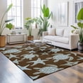 thumbnail image 3 of Area Rugs 5'x7', Brown Blue Coastal Carpet Runner Indoor Outdoor Rugs Home Decor Aesthetic, Summer Beach Sea Turtle Starfish Nautical Non Slip Mats Washable Accent Rug for Living Room Bedroom, 3 of 8
