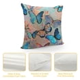 thumbnail image 4 of Fenyluxe Flying Butterfly Pillow Cover for Girls,Retro Flower Throw Pillow Cover for Women,Girly Ombre Square Pillow Case,Garden Butterflies Floral Cushion Cover for Couch, White, 4 of 5