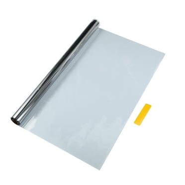 Unique Bargains Car Window Tint Film Window Privacy Film Car Nano Ceramic PET 9.84 ft x 19.69 inch 1 Pc Silver Tone VLT 60% IRR 60% UVR 55%