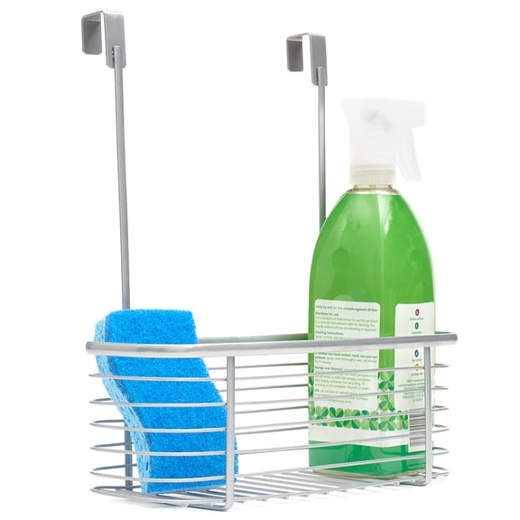 Home Basics Delta Steel Over the Cabinet Basket, Silver