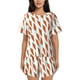 thumbnail image 1 of Fotbe Carrot Conjunto de Pijama Estampado para Mujer, 2 Piezas, Ropa de Dormir con Camiseta de Manga Corta y Shorts Suaves-Small, 1 of 6
