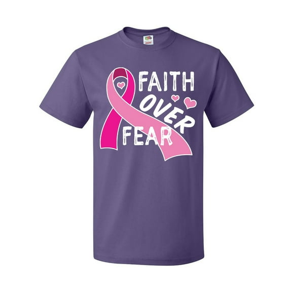 Inktastic Breast Cancer Awareness Faith over Fear T-Shirt