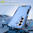 thumbnail image 2 of Allytech Rugged Hybrid Case for Samsung Galaxy S23 FE, Heavy Duty [Support Wireless Charging] [Soft TPU + Hard PC] Anti-Scratch Non-Slip Shockproof Protective Case for Samsung Galaxy S23 FE, Darkblue, 2 of 8