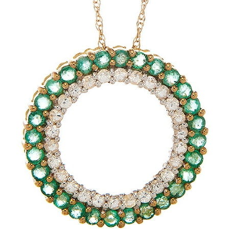 1.316 Carat T.g.w. Emerald And .78 Carat
