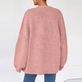 thumbnail image 6 of 2025 Fall Winter Women's Fashion Oversized Cardigan Knit Sweaters Long Lantern Sleeve Casual Open Front Lightweight Outwear, 6 of 9