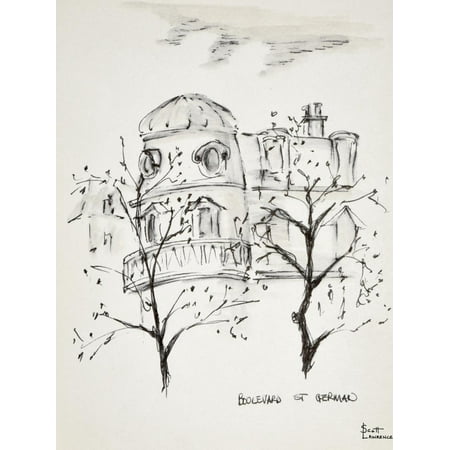Boulevard St. Germain in Paris, France is in the heart of the left bank. Print Wall Art By Richard