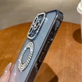 thumbnail image 3 of Funda De Lujo Elegante Con Borde De Protección De Cámara Diamante Suave Transparente Compatible Con IPhone 14 13 12 Pro Max 12pro 13pro, 3 of 4