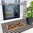 thumbnail image 2 of Rustaa Tapis Intérieur Extérieur 3x5 Tapis de Porte d'Entrée Extérieur Tapis de Bienvenue en Coton Extérieur Tapis Superposé Style Ferme Lavable à Rayures Tapis Extérieurs pour Entrée, 2 of 8