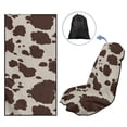 thumbnail image 5 of Xixirimido Brown Cow Cowhide Print Car Seat Cover Front Seat Sweat Towel Bucket Seat Covers for Cars SUV Trucks for Gym Workout Running Swimming Beach Hiking, 2 Pack, 5 of 8