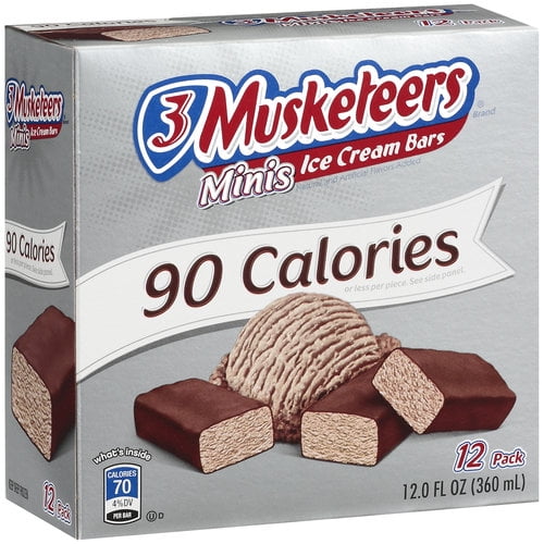 3 Musketeers, Minis Chocolate Ice Cream Bars, 12 Ct