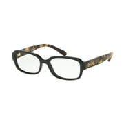 Coach 0HC6105 Full Rim Rectangle Womens Eyeglasses - Size 51 (Black/Dark Vintage Tortoise)