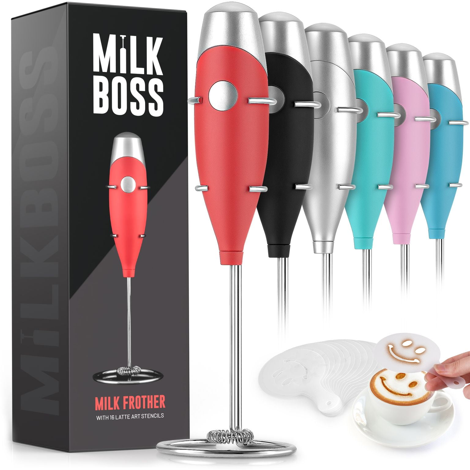  Milk Boss Powerful Milk Frother Handheld With Upgraded