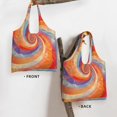 thumbnail image 4 of Single Shoulder Commuter Canvas Bag Large Capacity Can Be Carried Or Shoulder Storage For Daily Shopping Trips Palevioletred Tie-Dye Vibrant Colors And Swirling, 4 of 7