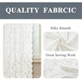 thumbnail image 4 of 2 Panels Flower Lace Curtains, Floral Semi-Sheer Curtains for Living Room and Bedroom(White,59"W x 39"L), 4 of 4